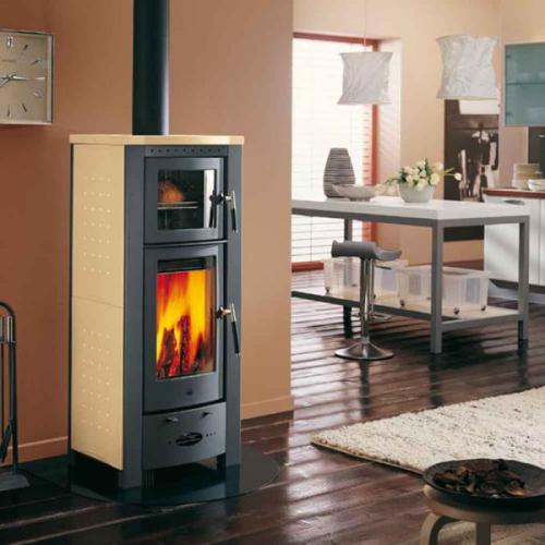 E911 FREESTANDING WOOD BURNING FIREPLACE COOKINGSTOVE CALORE SUSTAINABLE-600x600