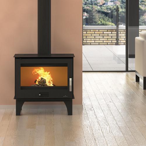 SENA PLUS FREESTANDING WOOD BURNING FIREPLACE STOVE CALORE SUSTAINABLE E