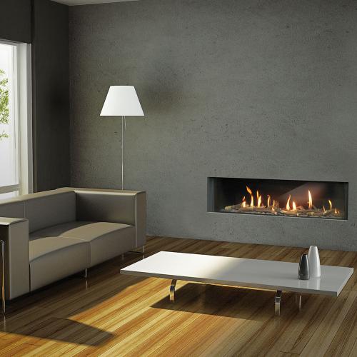 VENEZIA-130 BUILT-IN GAS BURNING FIREPLACE STOVE CALORE SUSTAINABLE ENERGY