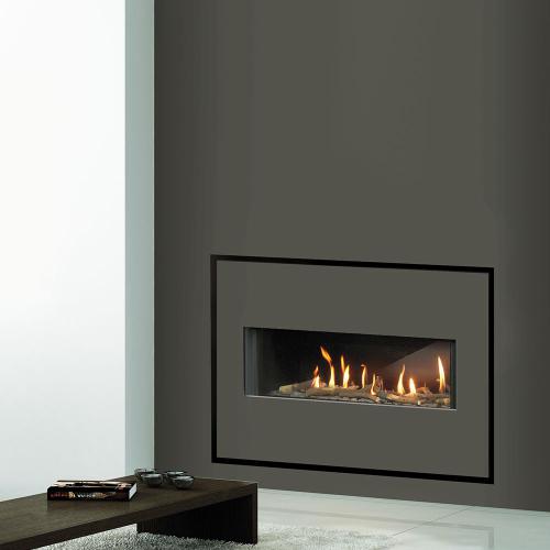 VENEZIA-90 BUILT-IN GAS BURNING FIREPLACE STOVE CALORE SUSTAINABLE ENERGY