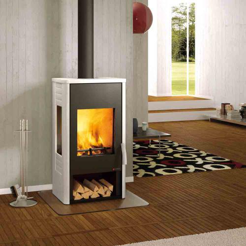 VIOLA FREESTANDING WOOD BURNING FIREPLACE STOVE CALORE SUSTAINABLE ENERG